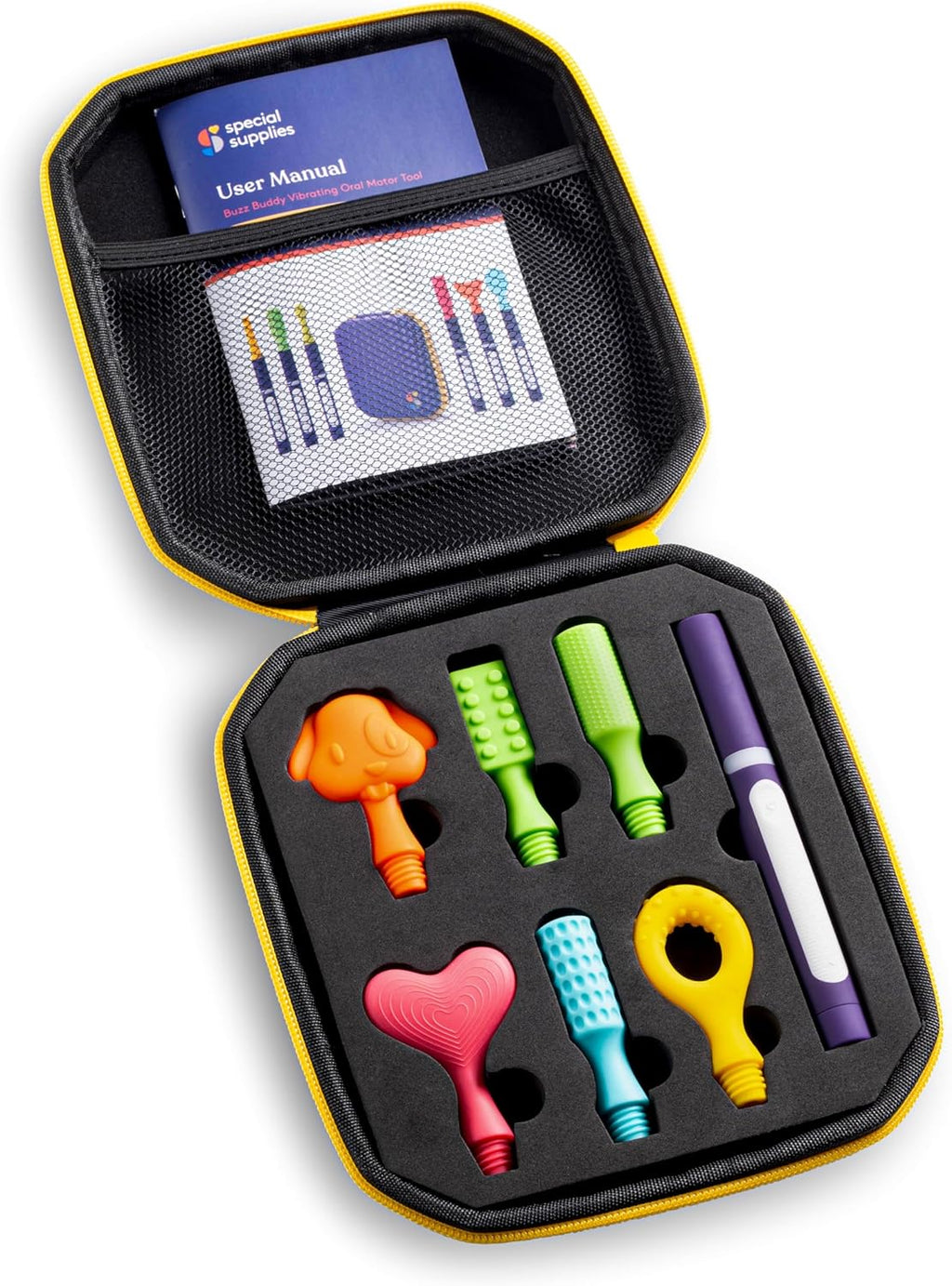 Special Supplies Buzz Buddy Oral Motor Stimulation Kit with Interchangeable Soft Heads


