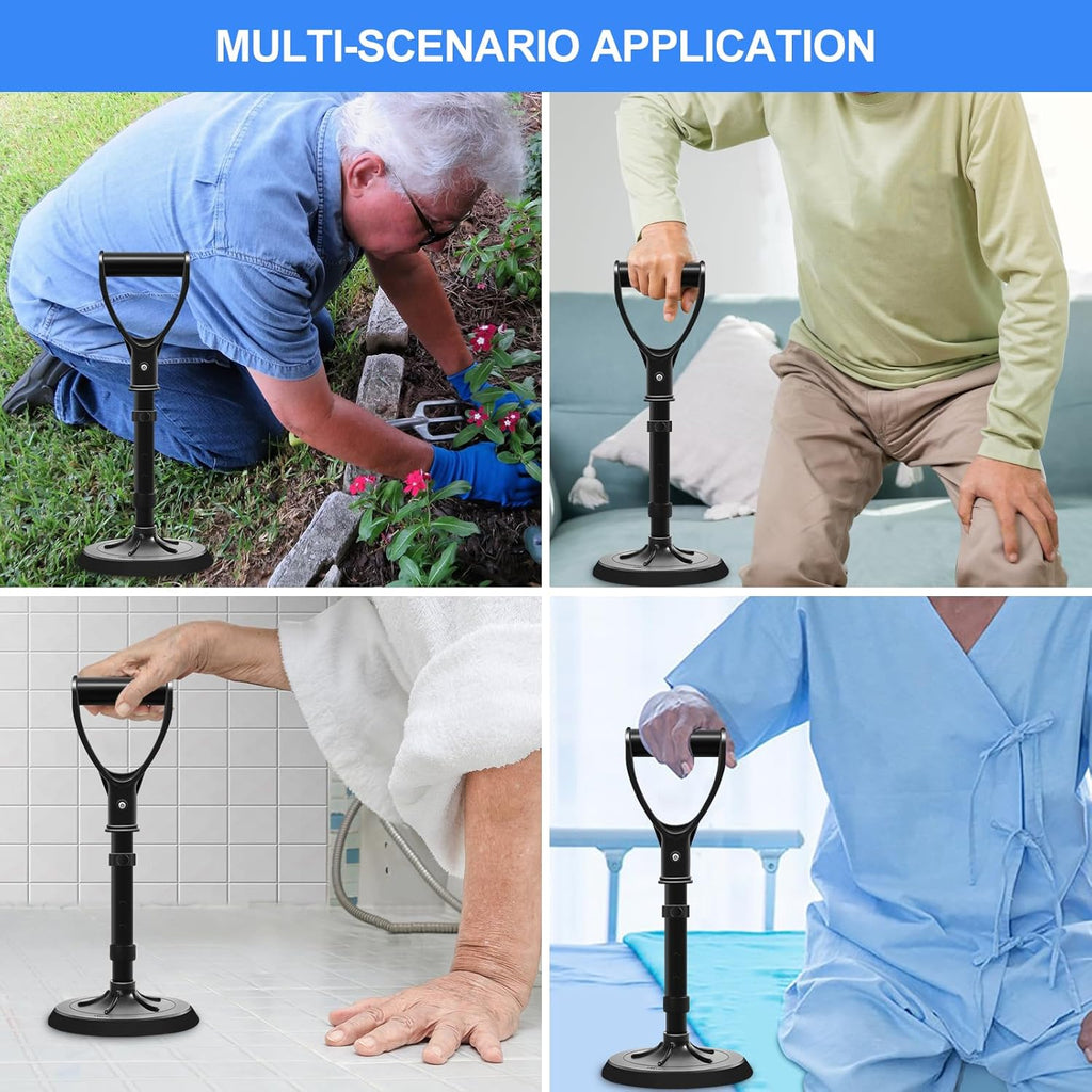 Upgraded Portable Standing Aid with Non-Slip 7-Inch Rubber Foot, Adjustable Height

