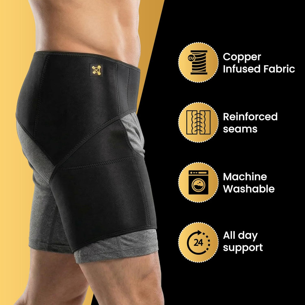 CopperJoint Adjustable Hip Compression Brace for Groin and Thigh Support

