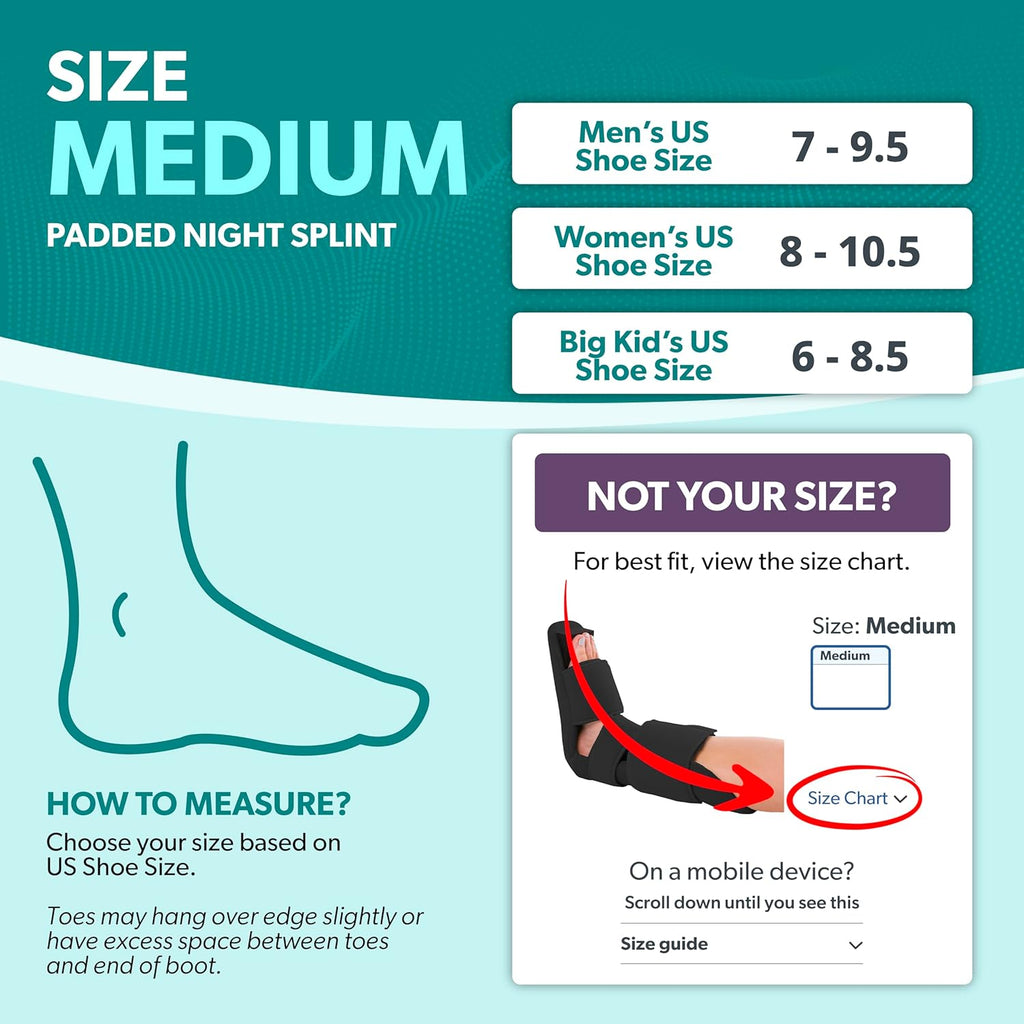 BraceAbility 90 Degree Plantar Fasciitis Night Splint Boot for Foot and Ankle

