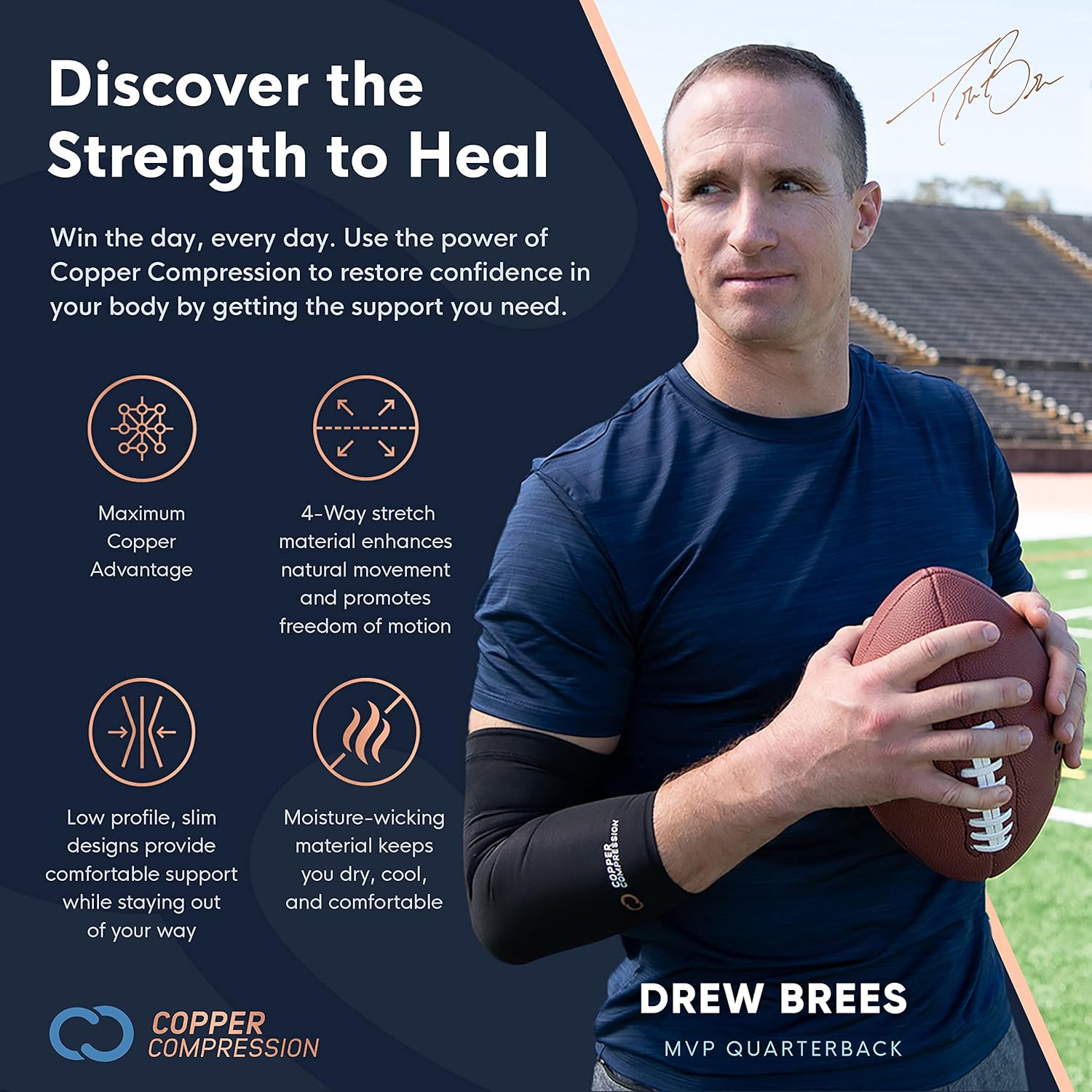 Copper Compression Long Arthritis Gloves, Copper-Infused Compression Fingerless Sleeves


