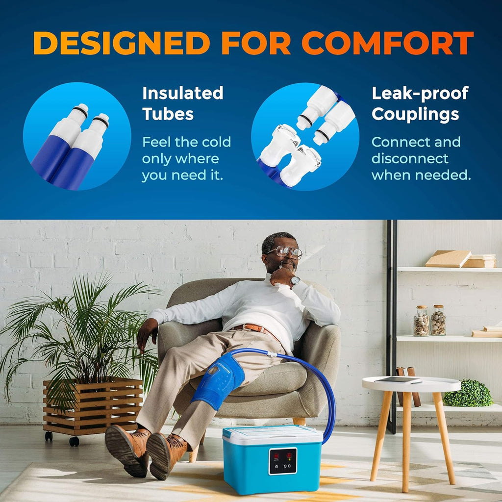 PhysioNatural Cold Therapy Ice Machine for Knee, Programmable Cryotherapy System

