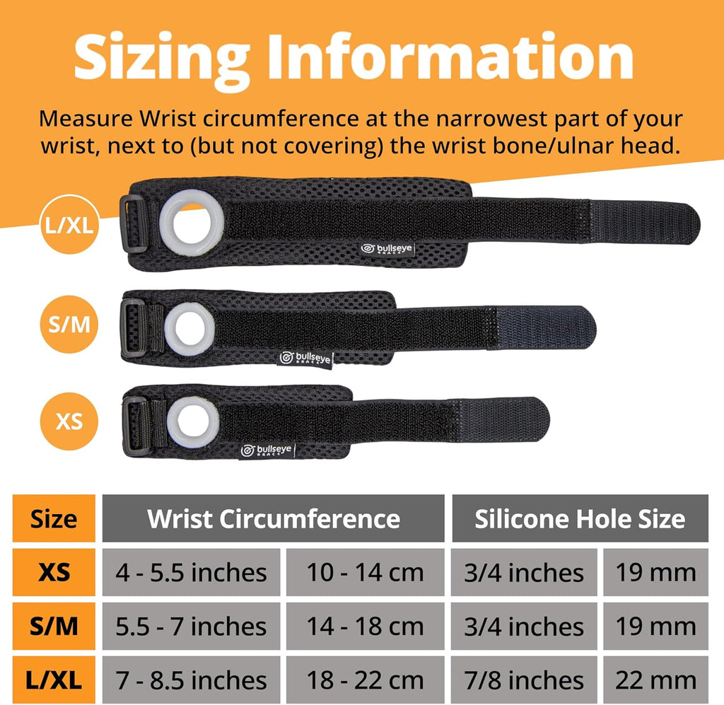 Bullseye TFCC Tear Wrist Brace with Silicone Ring Stabilizer, Adjustable Wrist Band

