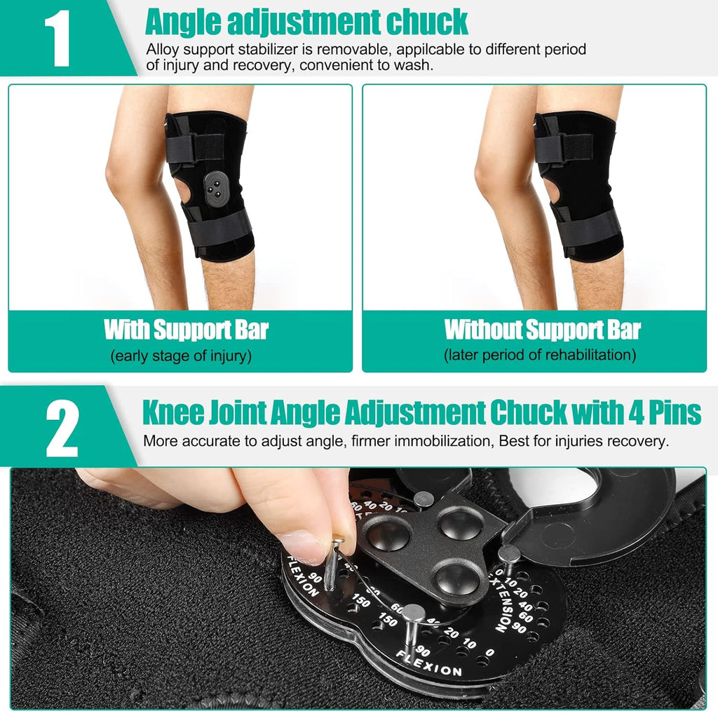 NEENCA Hinged Knee Brace with Locking Dials, ROM Knee Immobilizer for Support

