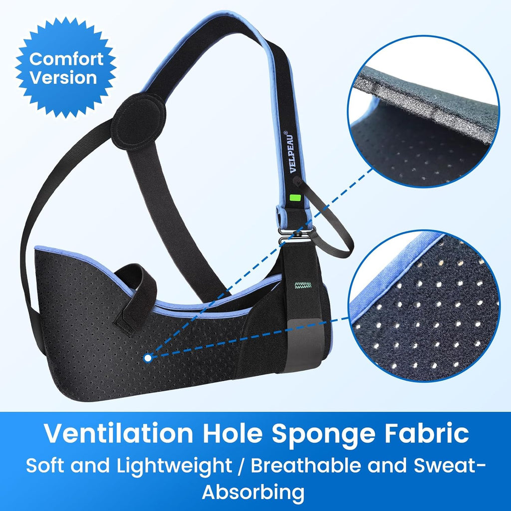Velpeau Arm Sling Shoulder Immobilizer Rotator Cuff Support Brace for Left or Right

