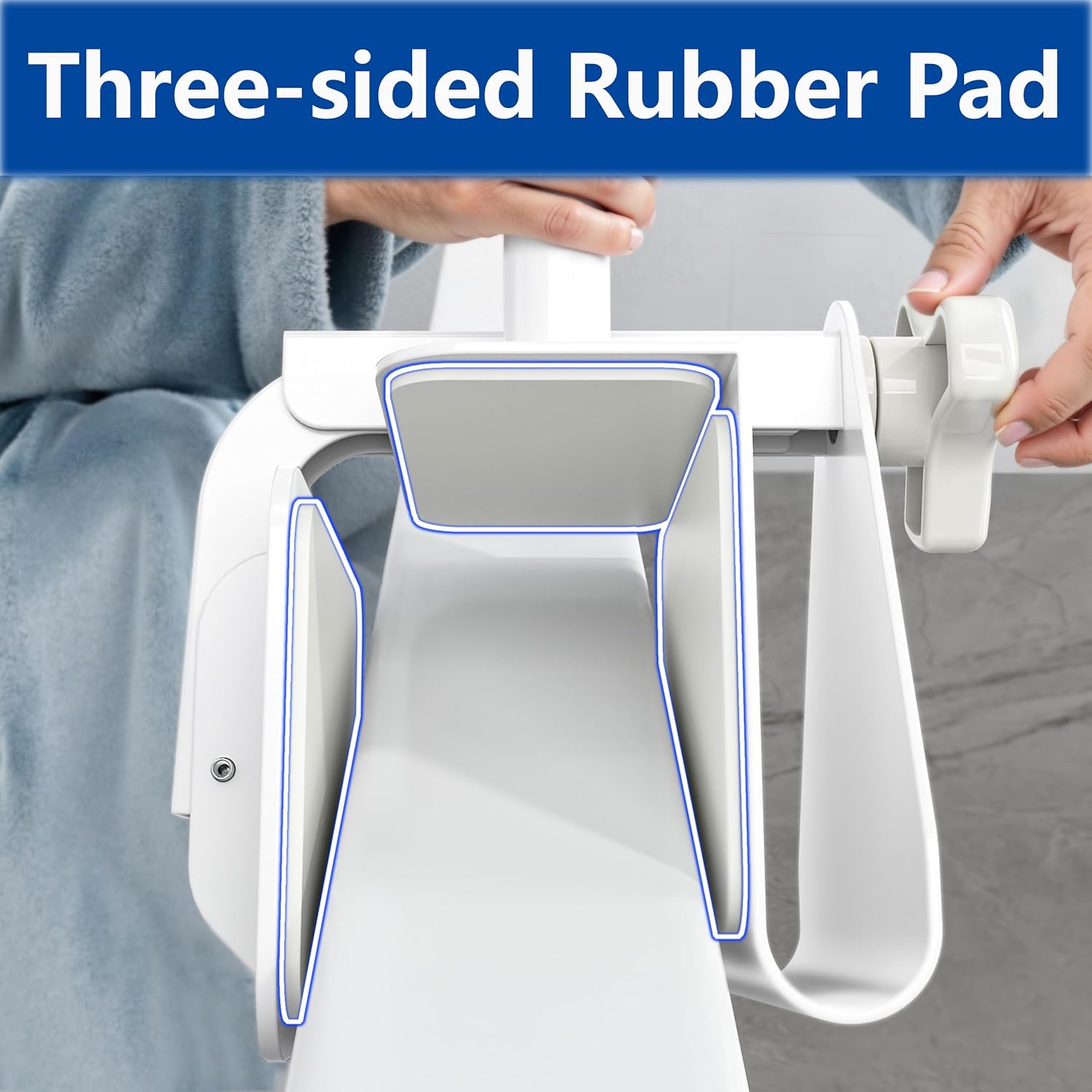Bathtub Safety Rail Grab Bar with Non-Slip Grip for Seniors, 3.1-6.7 in, 300 lb

