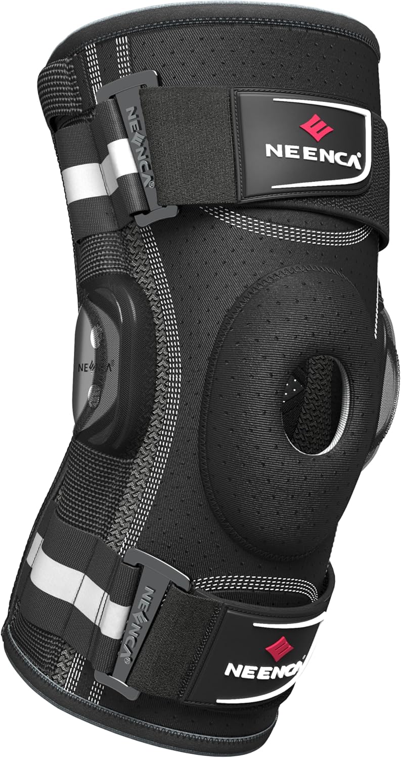 NEENCA Adjustable Hinged Knee Brace with Removable Side Stabilizers for Knee Pain

