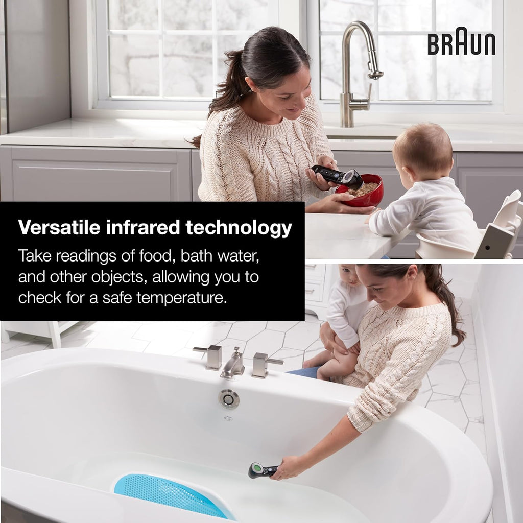 Braun Sensian 7 non-contact infrared thermometer with age precision technology and color LCD


