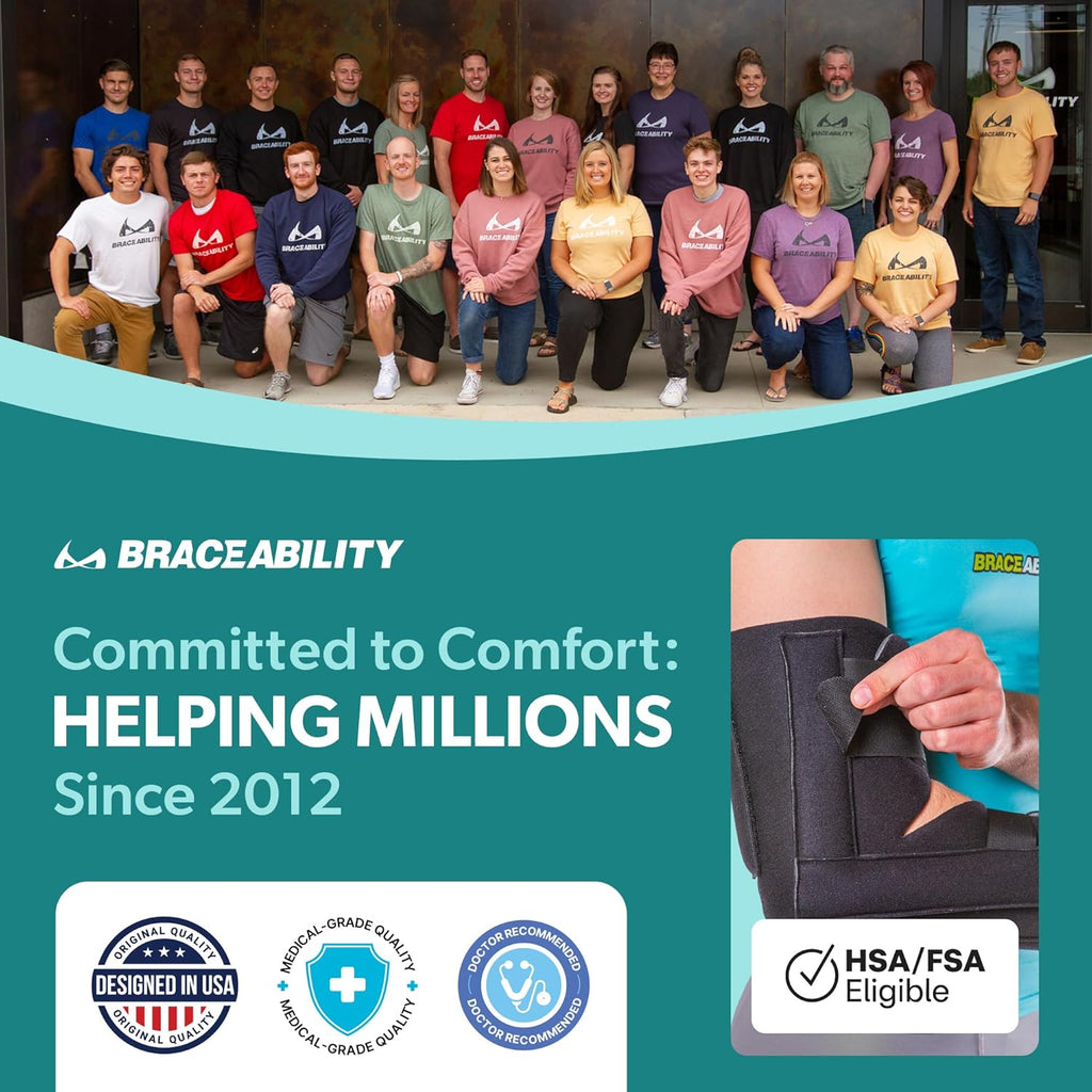 BraceAbility Elbow Immobilizer Brace with Removable Arm Splint for Elbow Injuries

