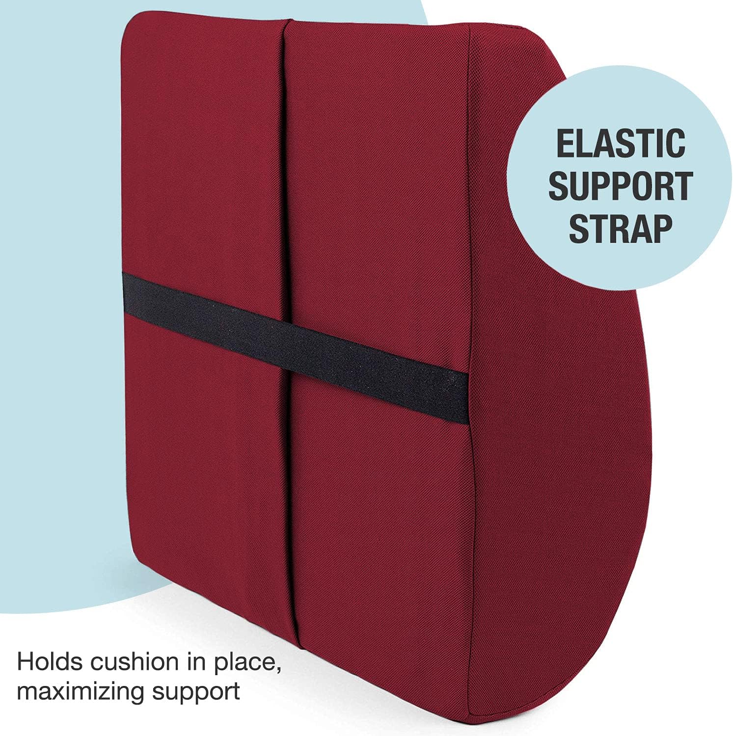 DMI Lumbar Support Pillow for Chair, Removable Washable Cover, Firm Insert

