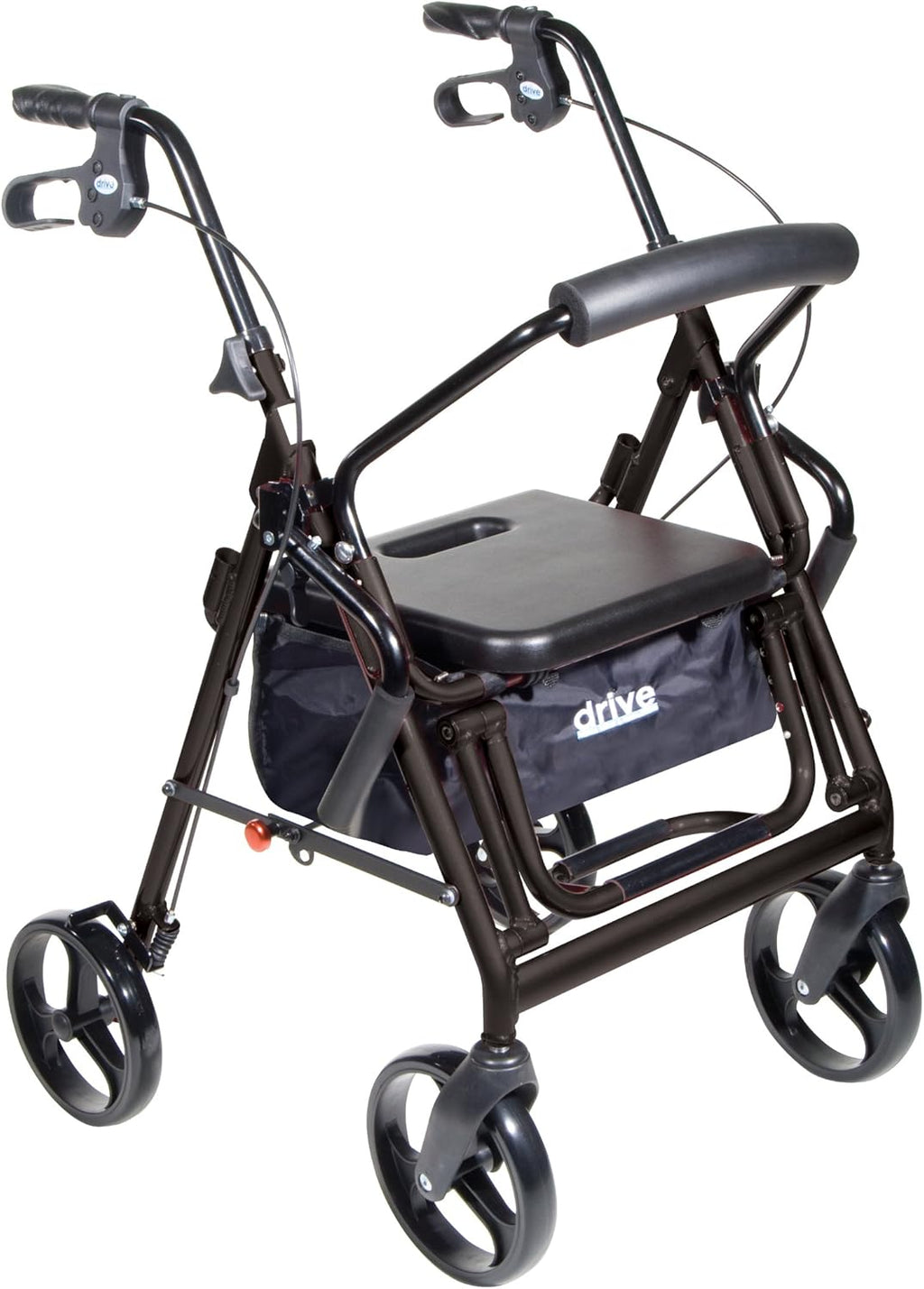 Drive Medical Duet Folding Transport Chair Rollator Walker

