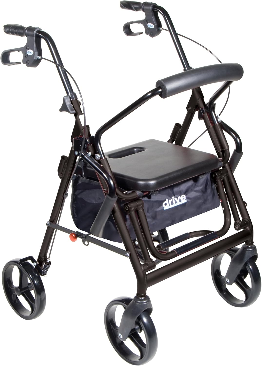 Drive Medical Duet Folding Transport Chair Rollator Walker

