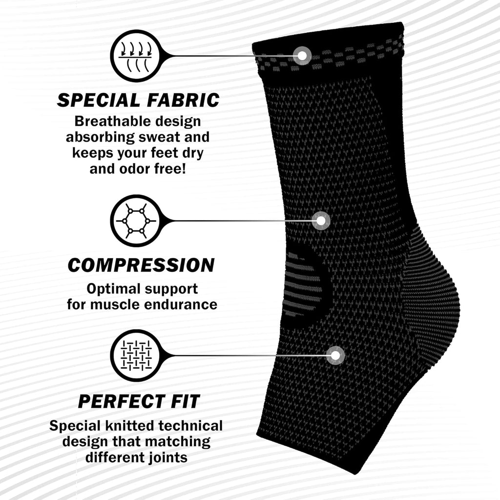 POWERLIX Legs Orthopedic Compression Support Sleeve for Swelling and Sprains (Pair)


