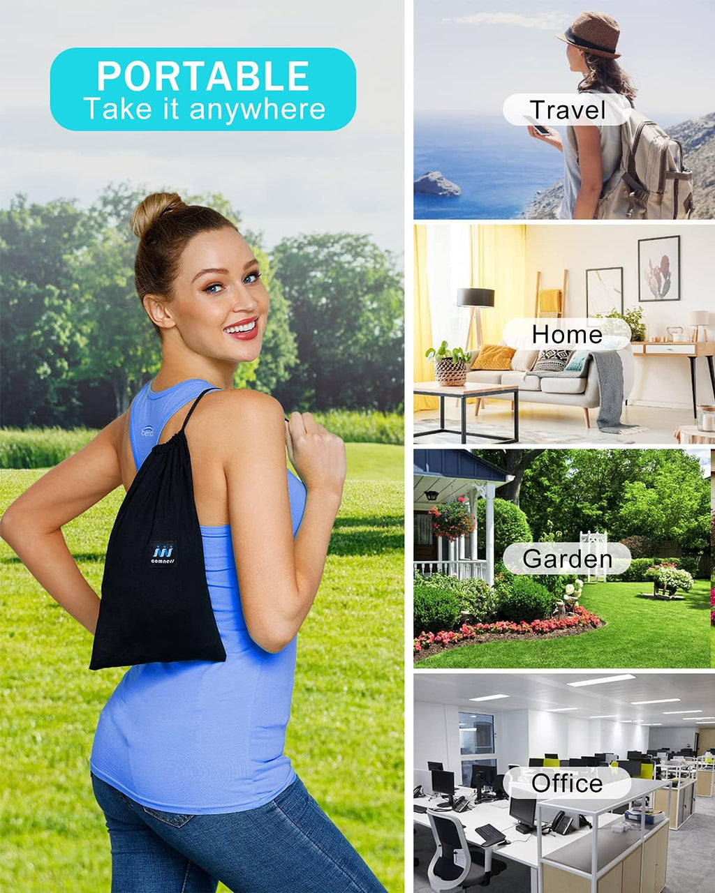 comness Cervical Neck Traction Device Over Door Portable Neck Stretcher Hammock

