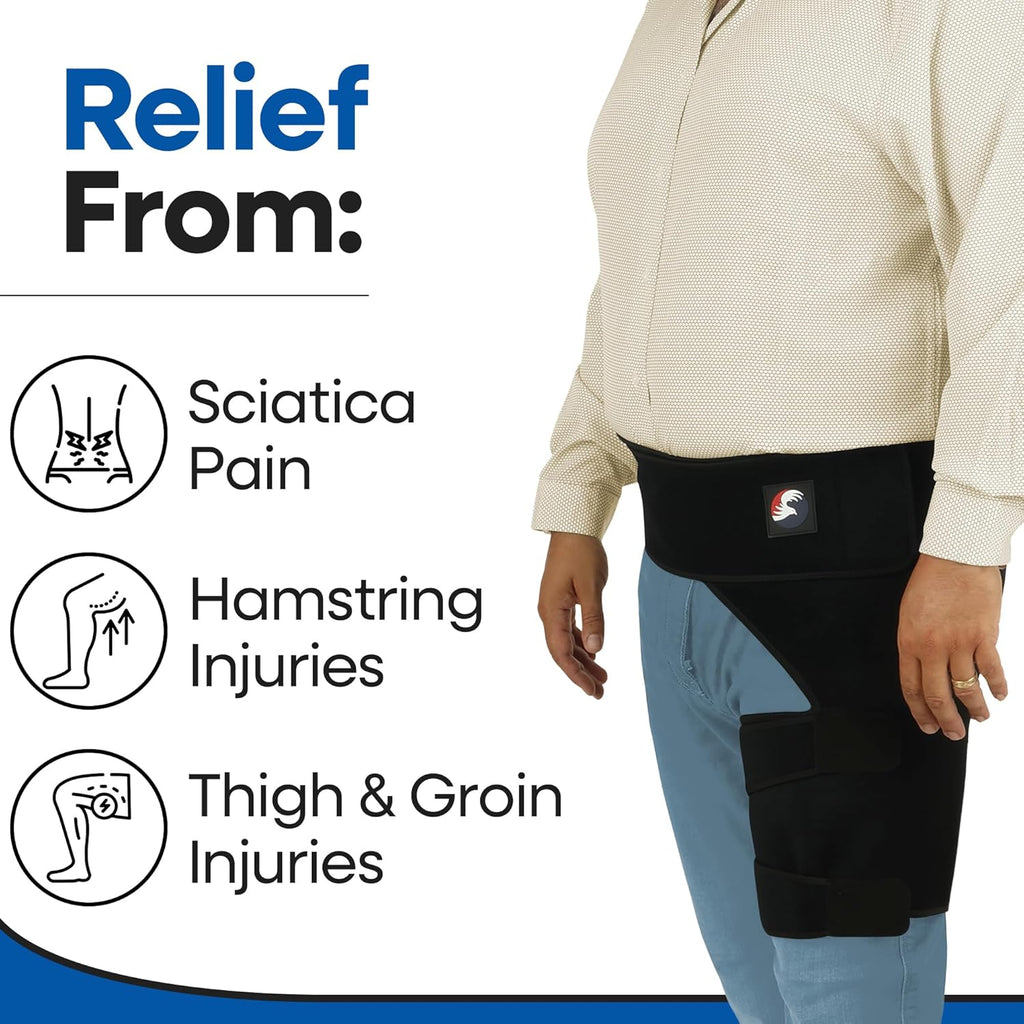 Armstrong America Plus Size Hip Brace Thigh Compression Sleeve for Sciatica Relief


