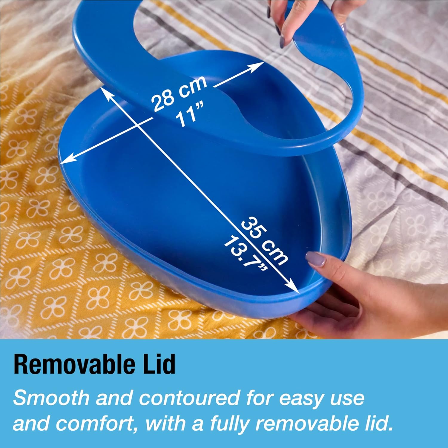 Tilcare Contoured Bedpan with Absorbent Liners and Pads, Hospital-Grade Care

