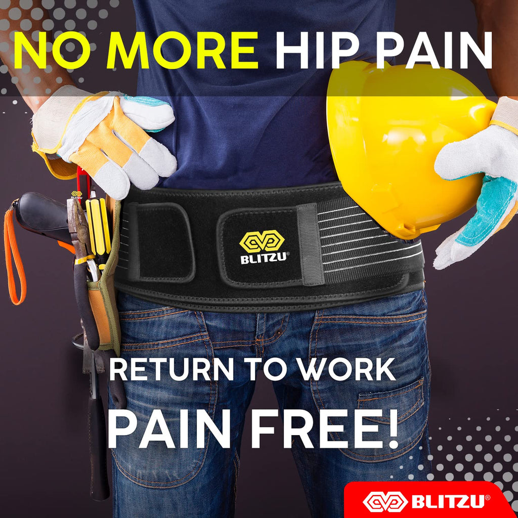 BLITZU Sacroiliac SI Joint Hip Belt for Women and Men, Sciatic Nerve Support Brace

