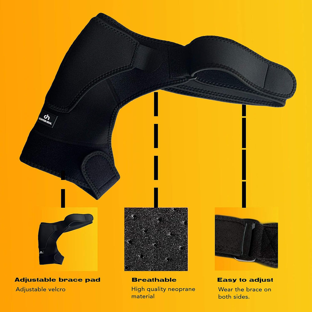 Copper Heal Shoulder Compression Sleeve Adjustable Posture Support for Neck and Arms

