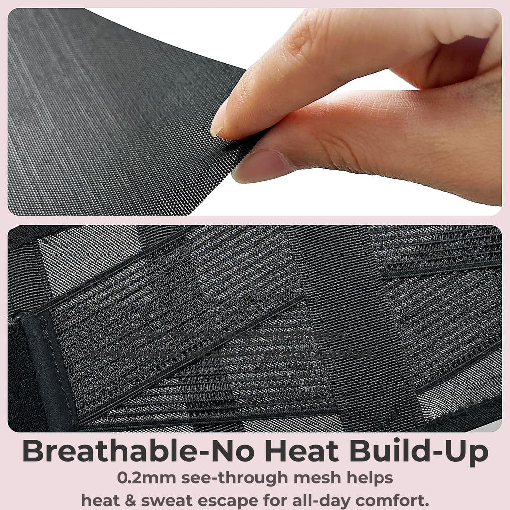 Ultra Breathable Thin Back Brace for Lower Back Pain, Adjustable Lumbar Support

