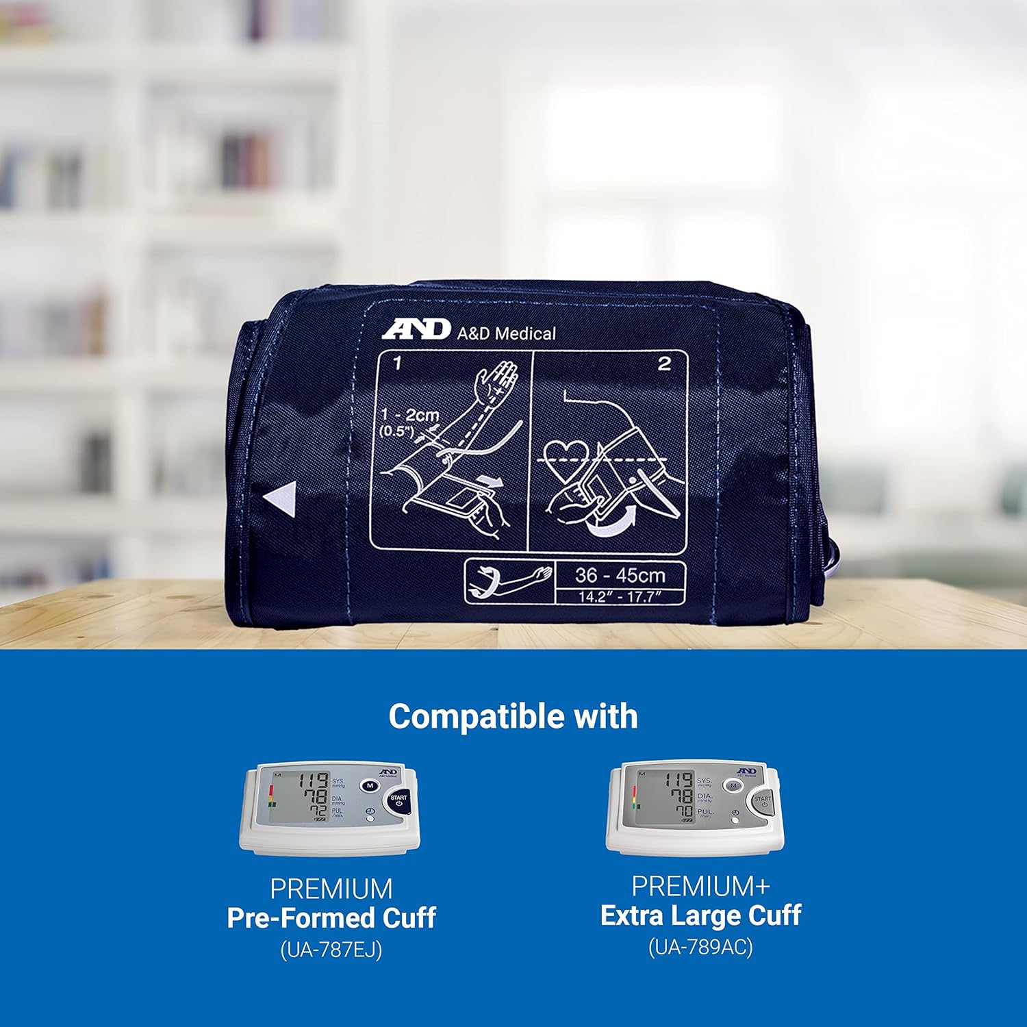 A&D Medical UA-281A Large Cuff Replacement for Blood Pressure Monitor, Latex-Free

