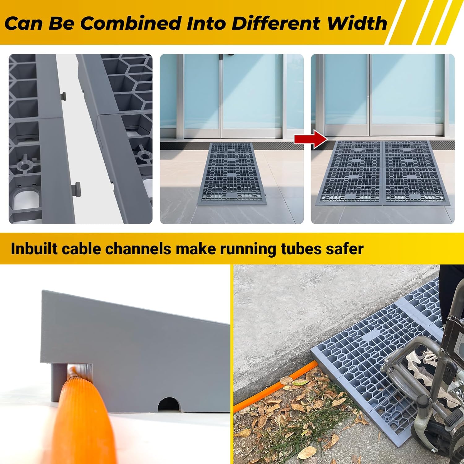 HOXWELL Modular Threshold Ramp for Doorways, Wheelchair and Car Access, 3000 lb

