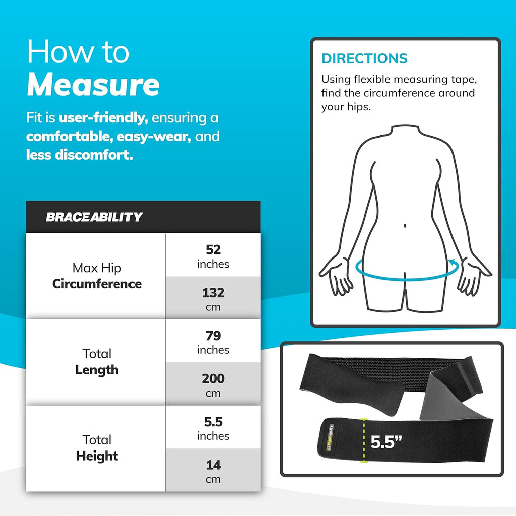BraceAbility Hip Support Groin Brace with Hamstring Compression for Sciatica Relief

