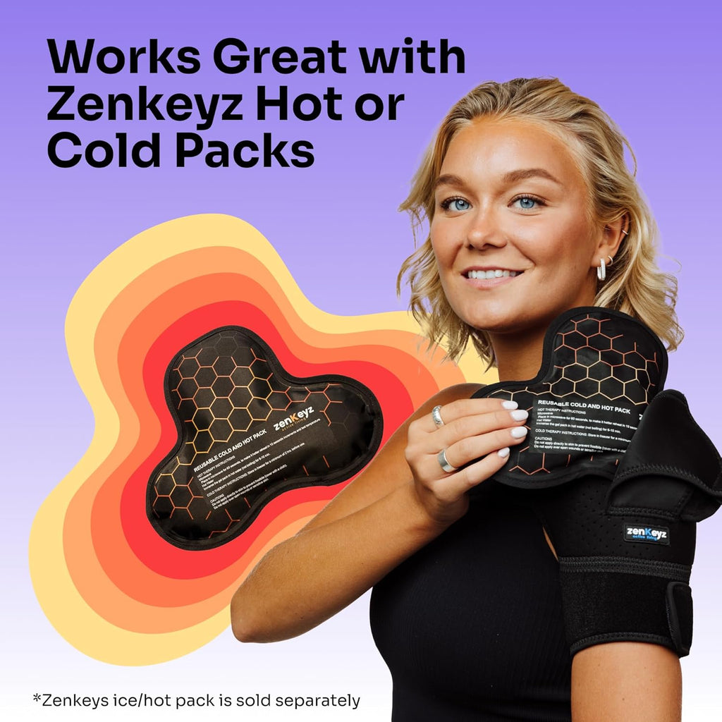 ZENKEYZ Shoulder Brace for Men and Women with Rotator Cuff Support and Pocket

