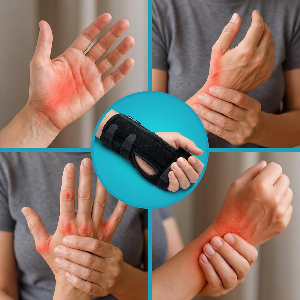 ComfyBrace Nighttime Pain Relief Wrist Brace for Carpal Tunnel, Tendonitis, Arthritis


