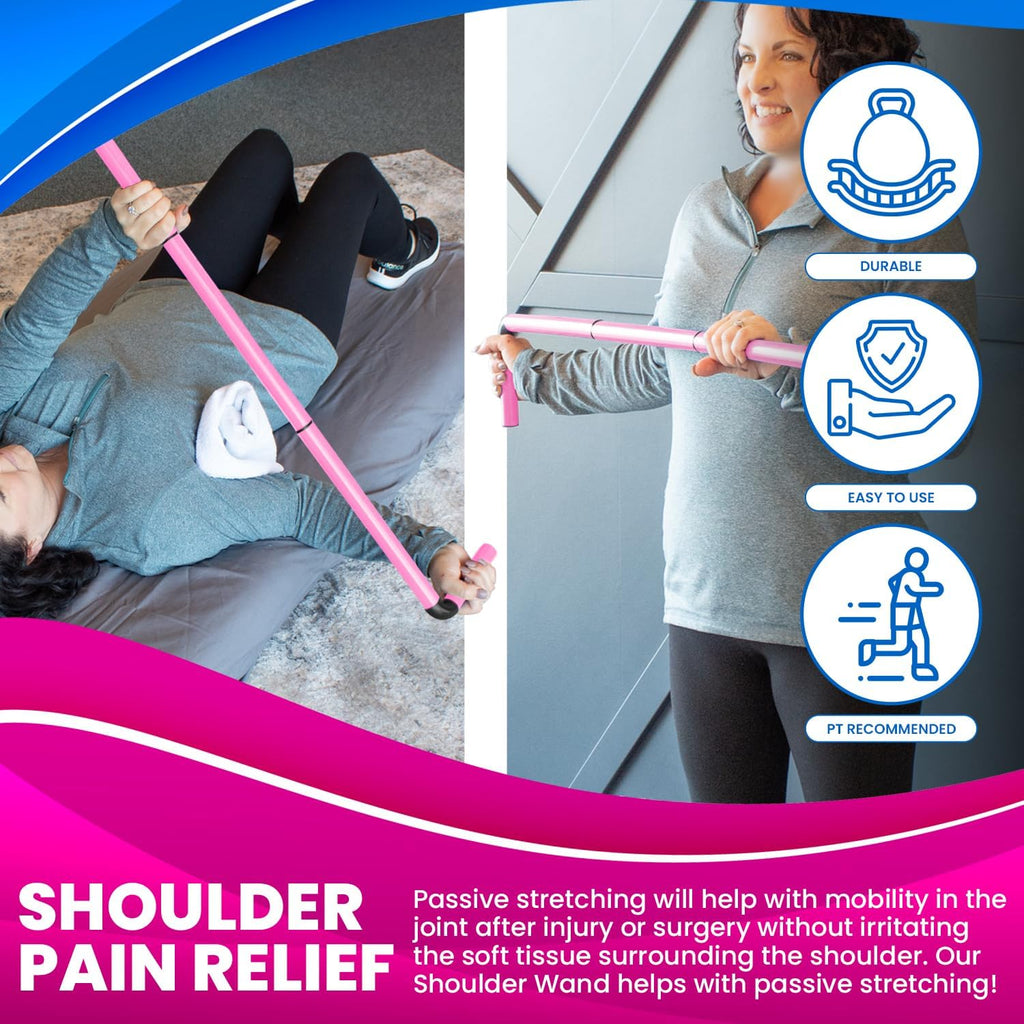 RangeMaster ShoulderWand Therapy Stretching Tool, Collapsible Stretch Bar

