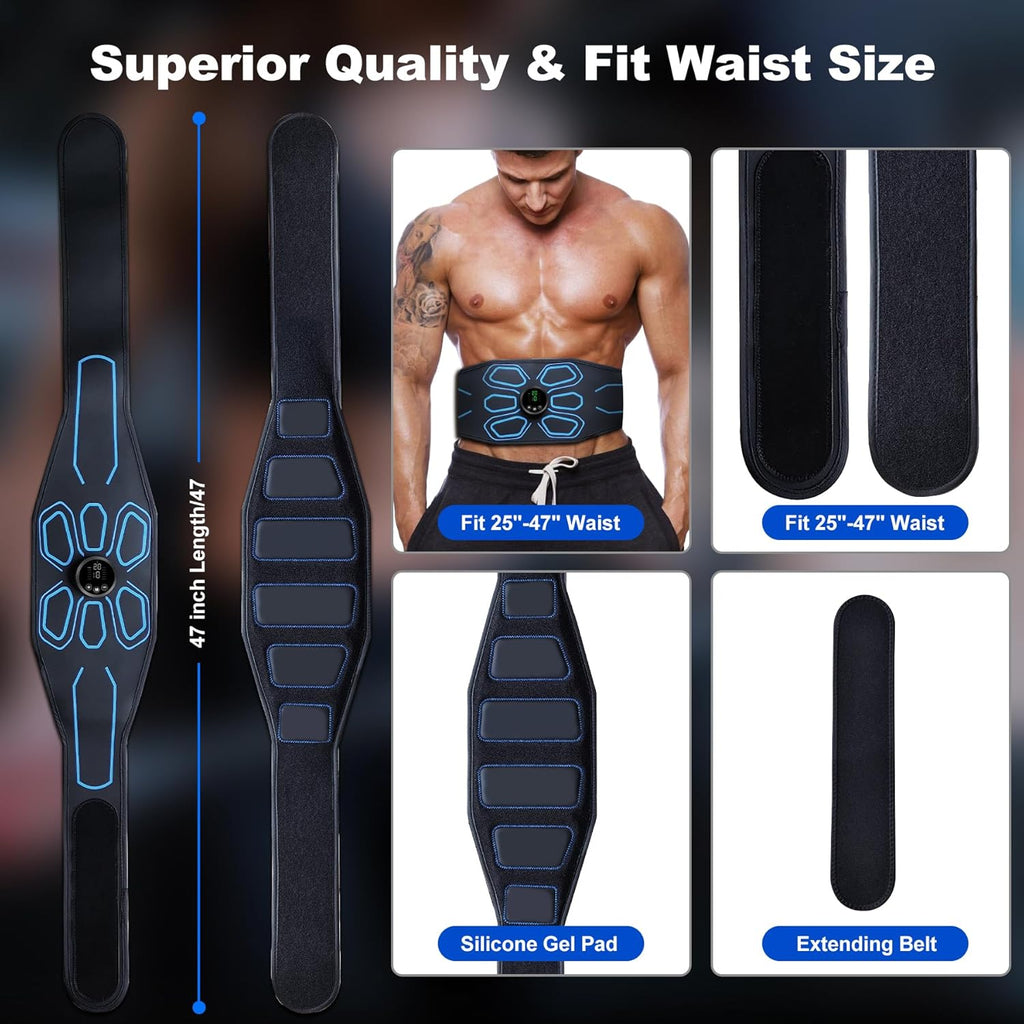 FDA Cleared TENS/EMS Muscle Stimulator for Abs, Electronic Ab Trainer for Home Gym


