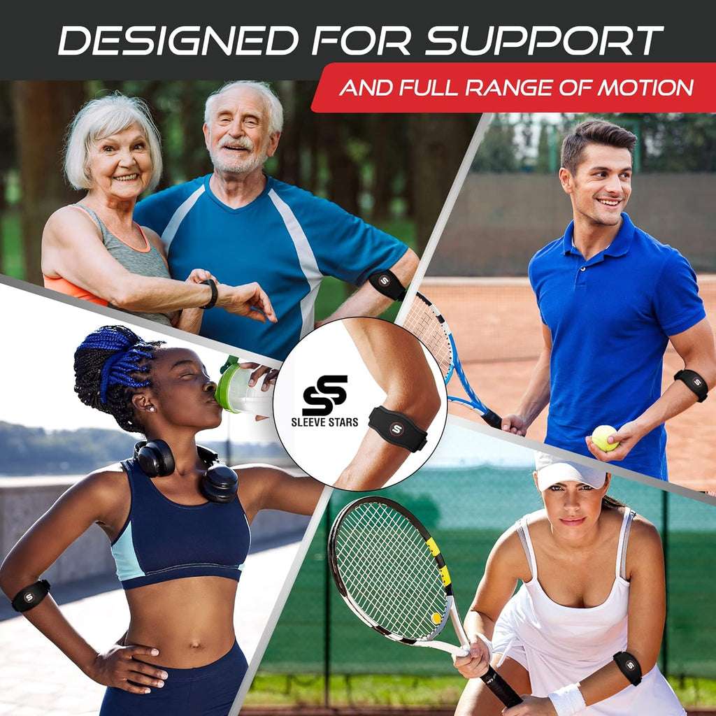 Sleeve Stars Counterforce Tennis Elbow Brace, Adjustable Hook & Loop Strap

