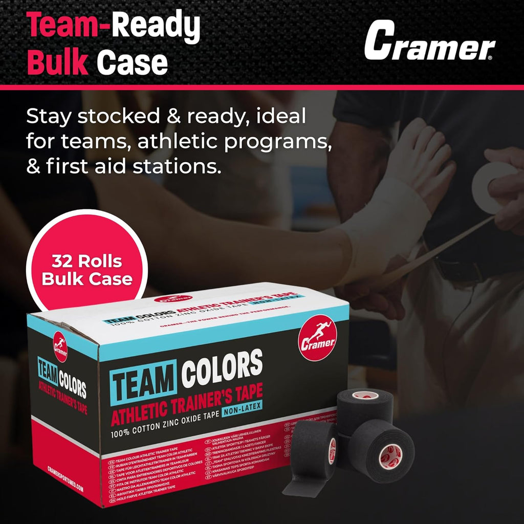 Cramer Athletic Tape Latex-Free, 1.5 in x 15 yd, Tearable Sports Wrap Tape

