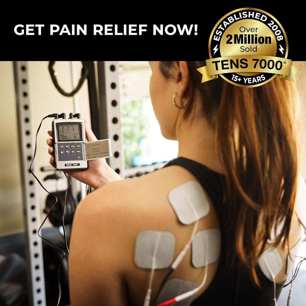 TENS 7000 Pro Rechargeable TENS Unit Muscle Stimulator, 4-Channel EMS/TENS

