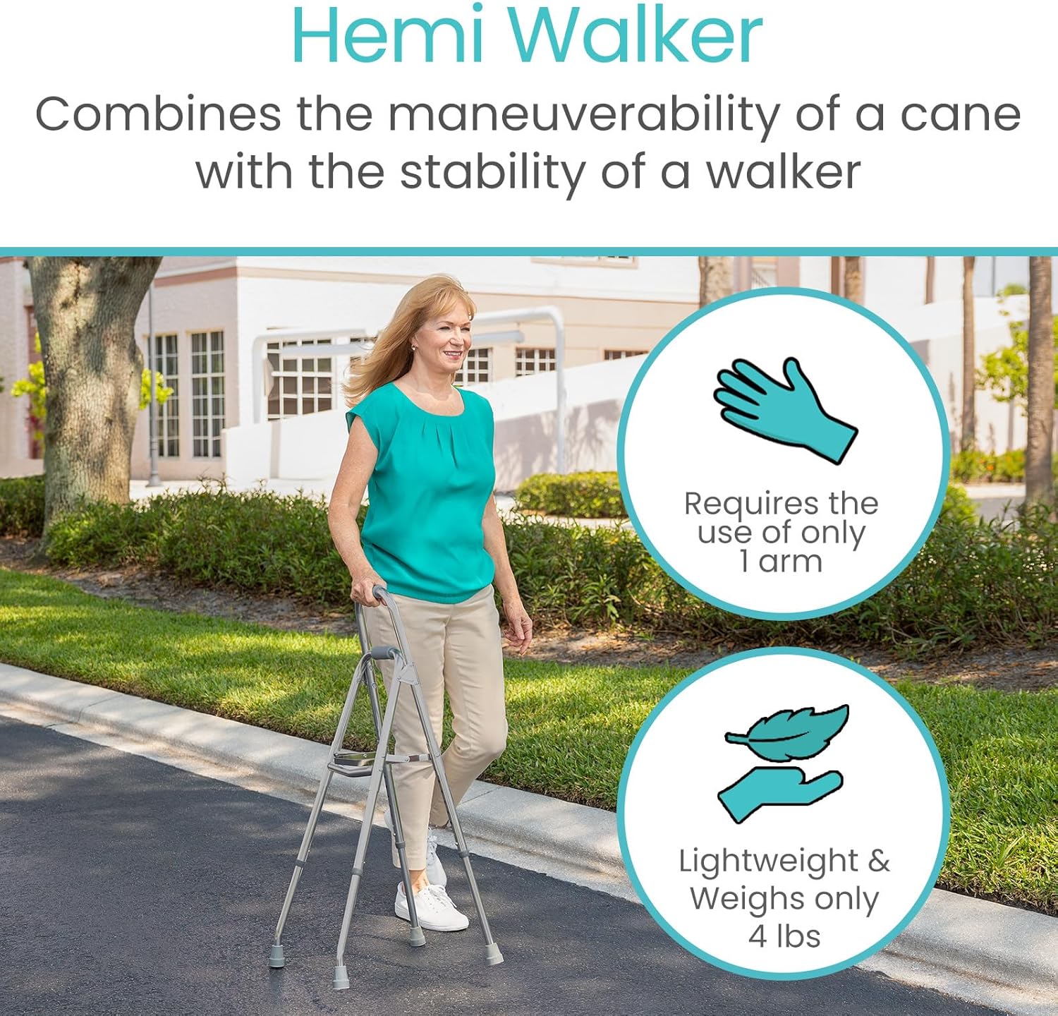 Vive Stand Assist Aid for Seniors, One-Hand Mobility Support, Sit-to-Stand Grab Bar

