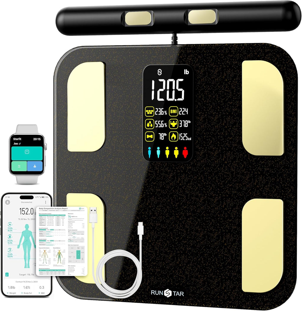 RunStar Smart Body Composition Scale for Weight, BMI, Body Fat, BMR

