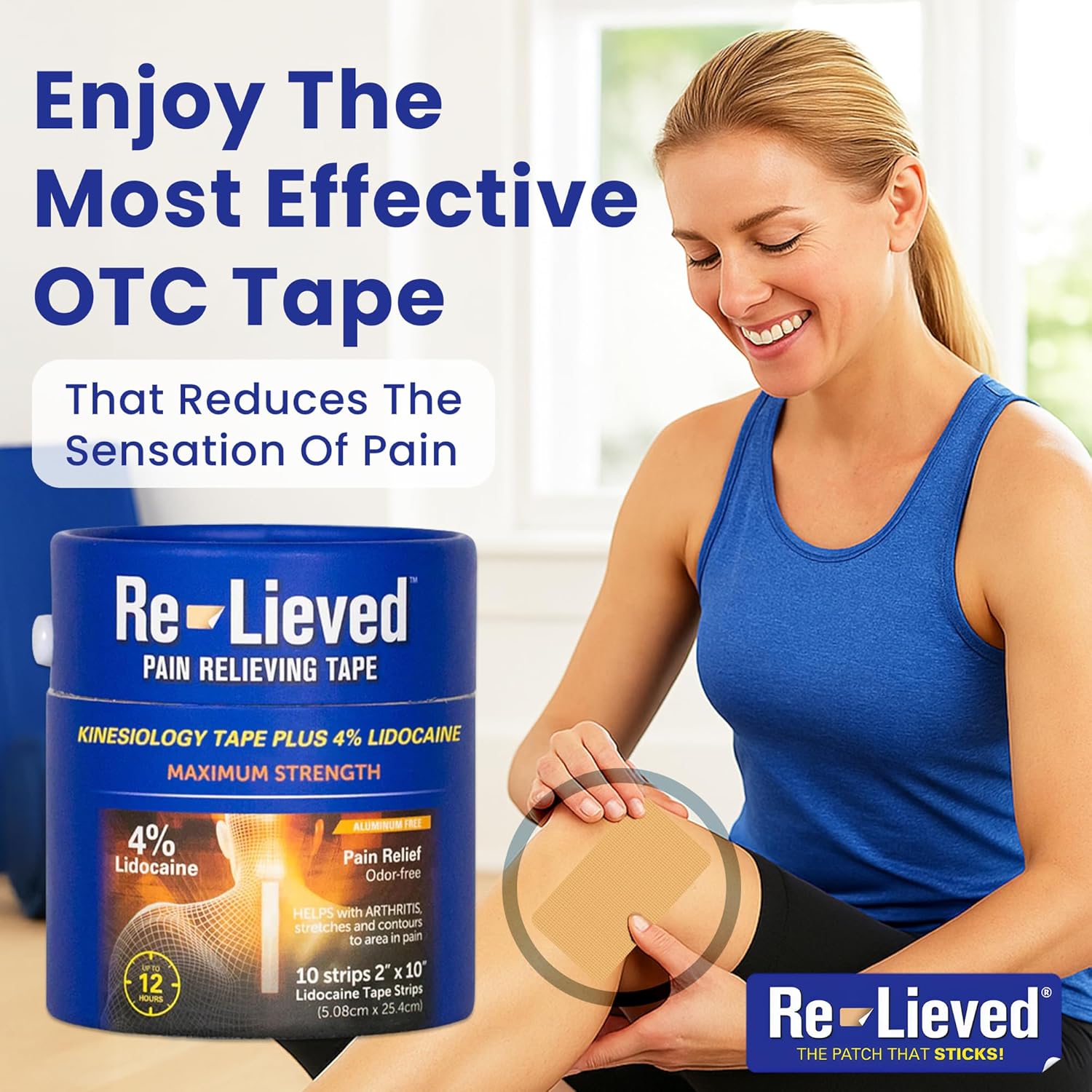 4% Lidocaine Maximum Strength Pain Relief Patches, Aluminum-Free 2 x 10 in

