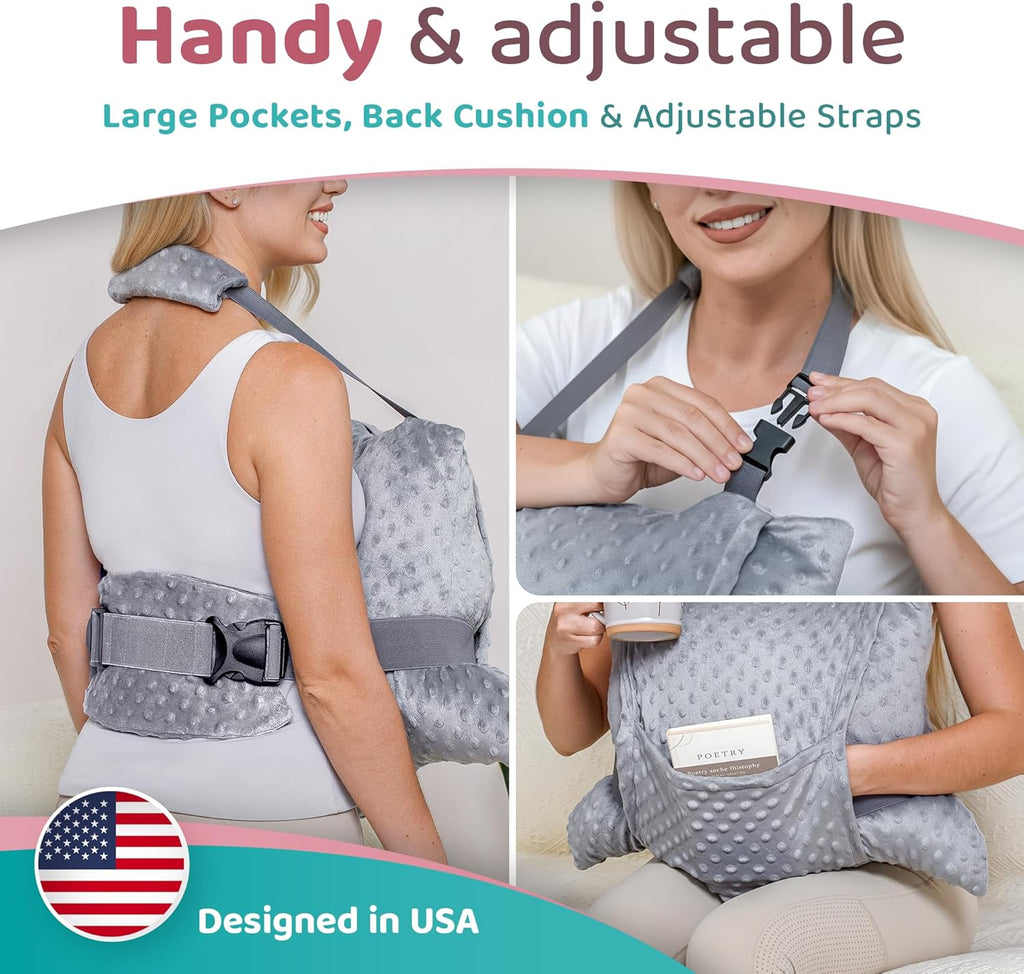 Zomaple Recovery Hysterectomy Pillow with Strap, Gel Pack & Lumbar Support


