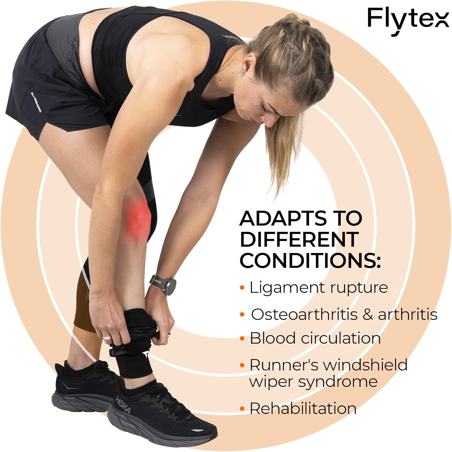 FLYTEX Knee Compression Sleeves for Pain Relief and Joint Support

