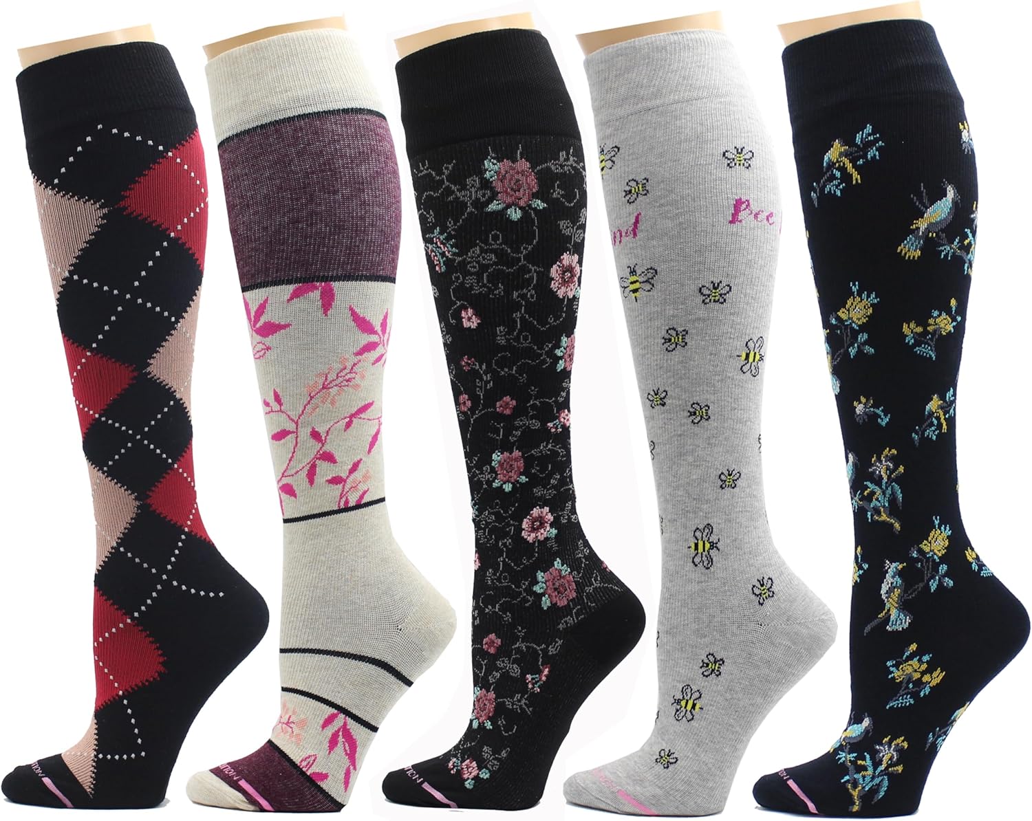 Dr. Motion Therapeutic Graduated Compression Knee-High Socks for Women, 8–15 mmHg

