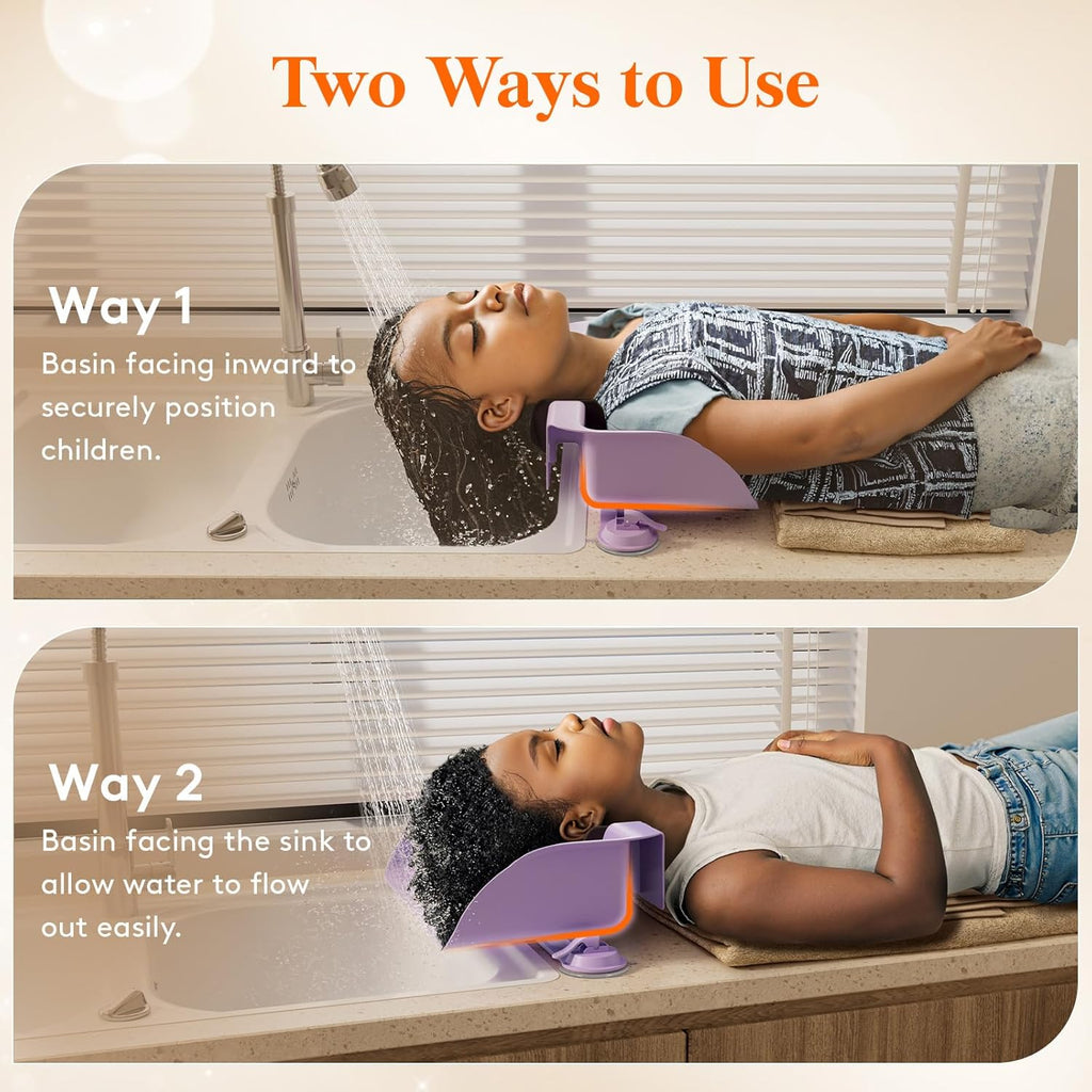 Lifewit Hair Washing Station for Kids with Neck Support, Sink or Bathtub Basin

