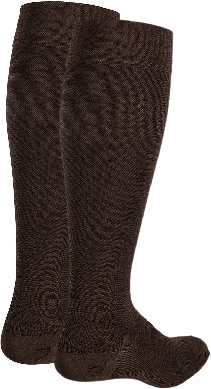 NuVein Medical Compression Stockings 20-30 mmHg Knee Length Closed Toe Unisex

