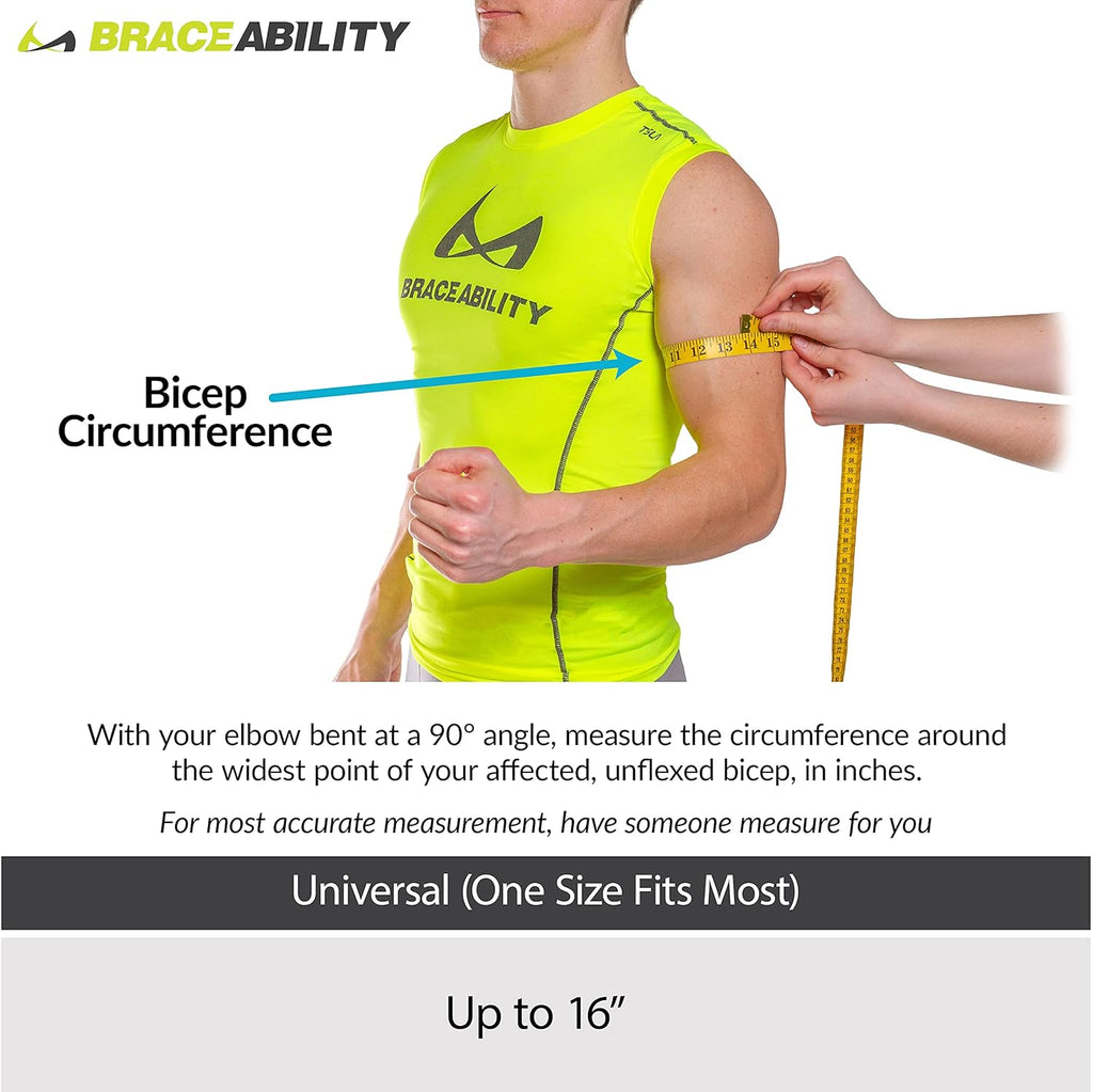 BraceAbility Cubital Tunnel Brace, Ulnar Nerve Padded Elbow Splint

