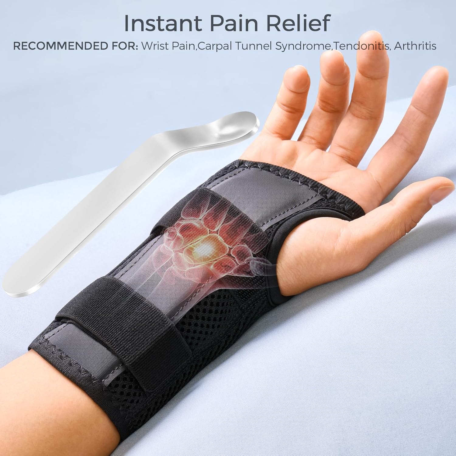 FREETOO Adjustable Wrist Brace for Carpal Tunnel, Tendonitis & Arthritis Support

