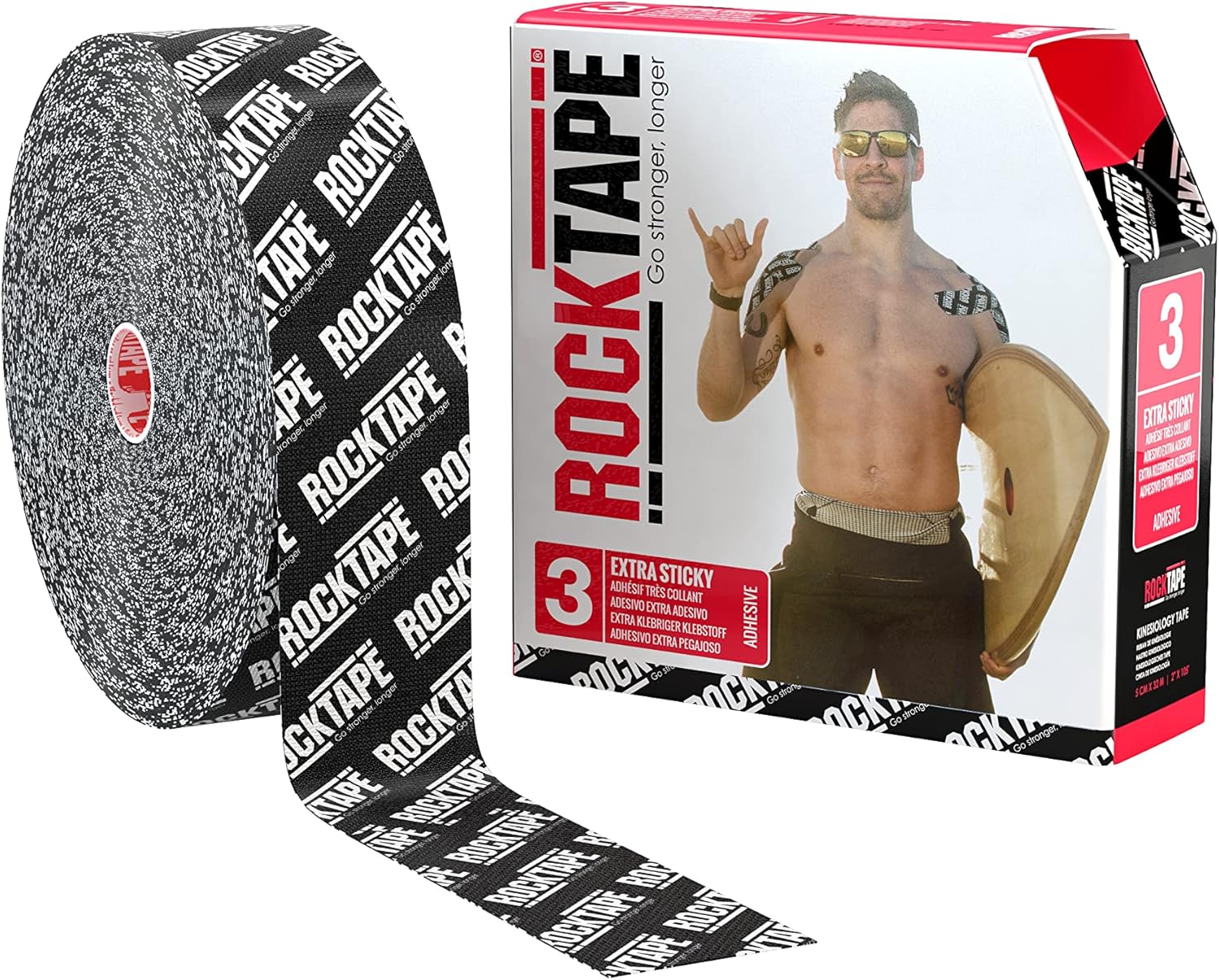 RockTape Uncut Bulk Kinesiology Tape, Continuous Roll


