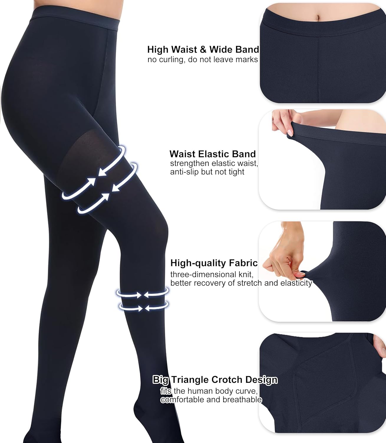 Women’s Medical Compression Pantyhose 20–30 mmHg Support Stockings for Varicose Veins

