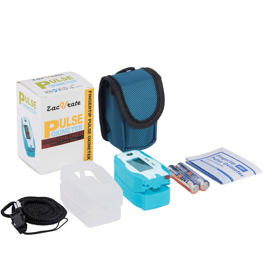 Zacurate Cute Digital Fingertip Pulse Oximeter Blood Oxygen Monitor for Kids

