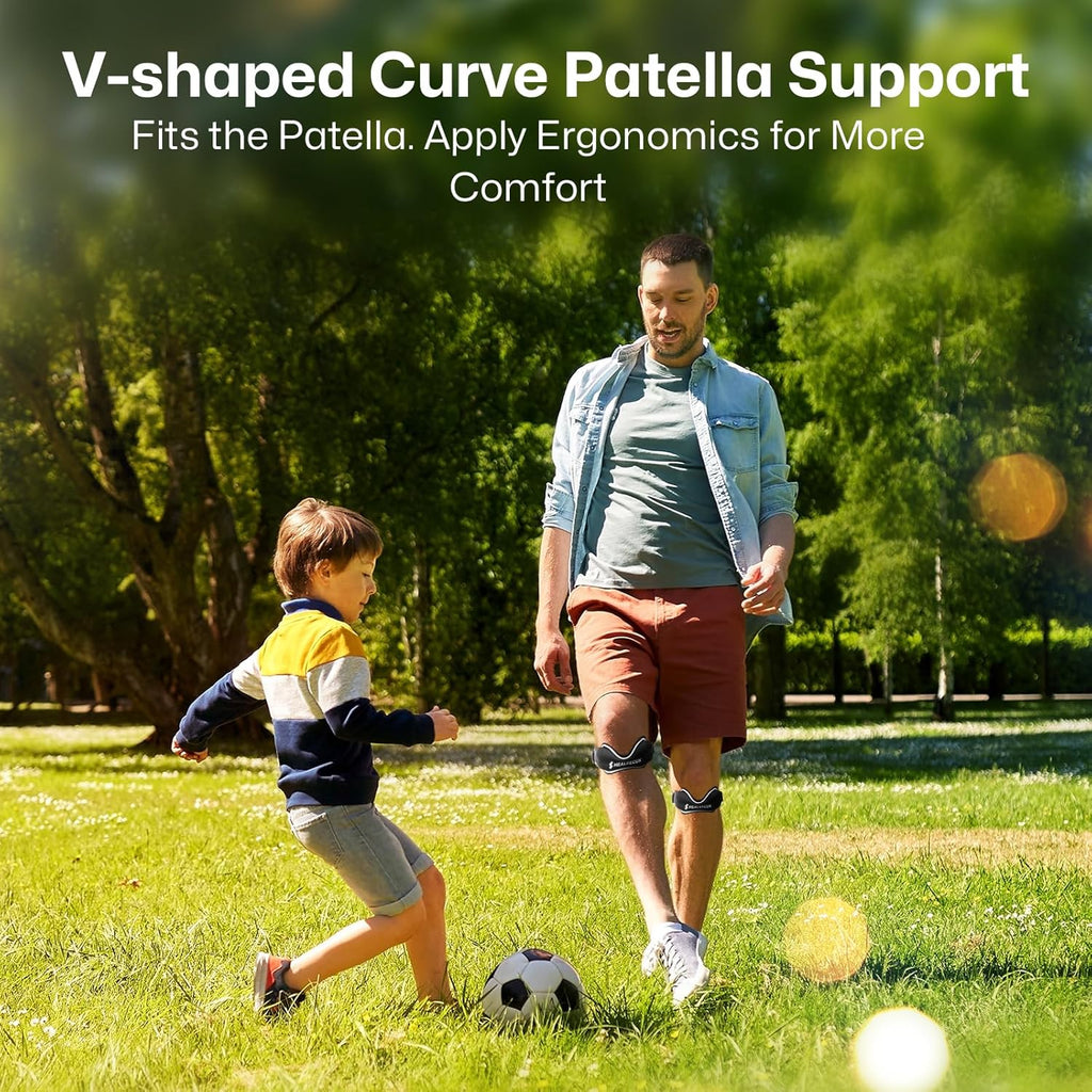 Healrecux Patellar Tendon Support Strap Silicone Non-Slip Patella Knee Band

