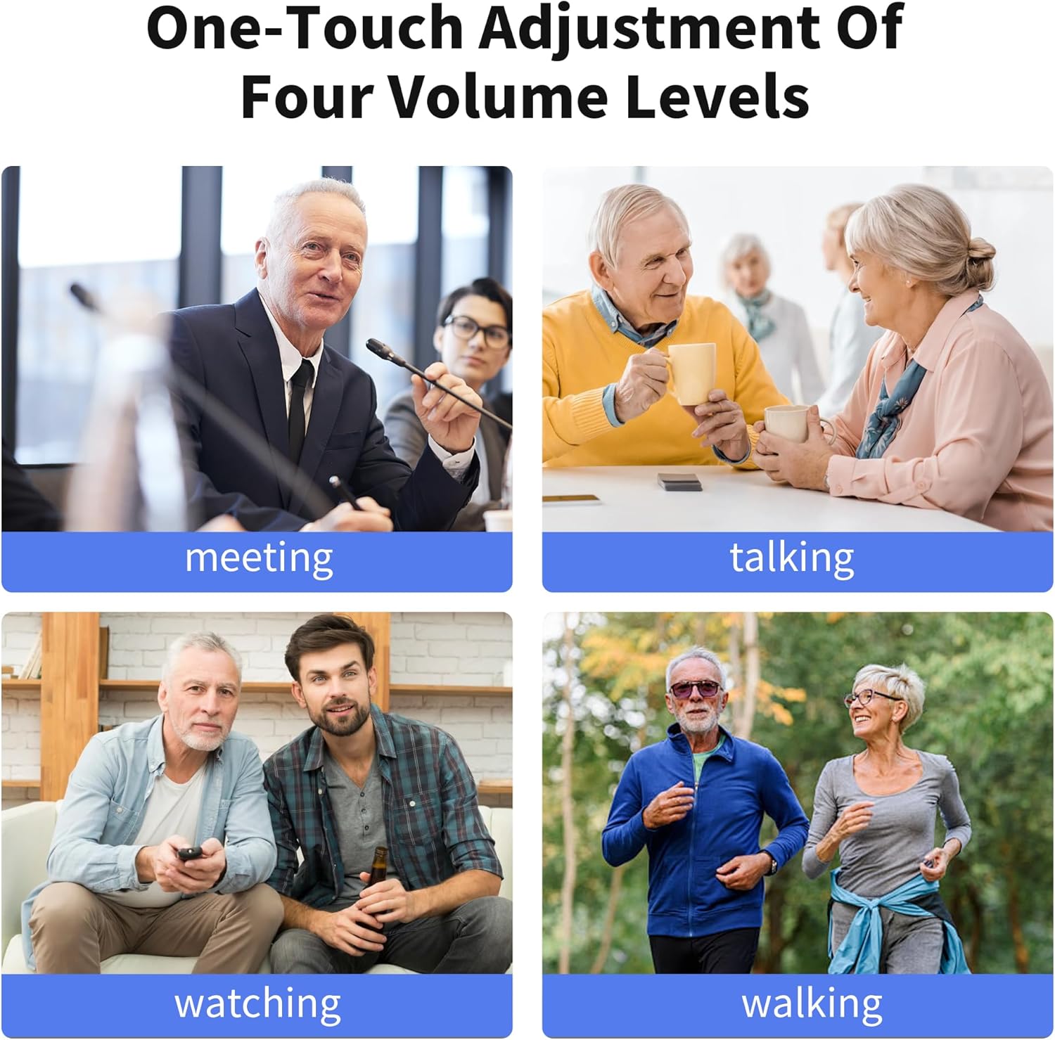 FDA Registered Invisible Rechargeable Hearing Aids for Seniors with Noise Cancelling

