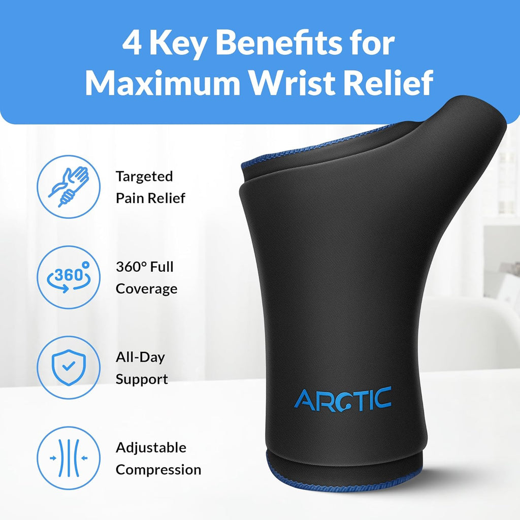 Two-Pack Reusable Thumb & Wrist Ice Pack, Hot Cold Compression for Hand Pain Relief

