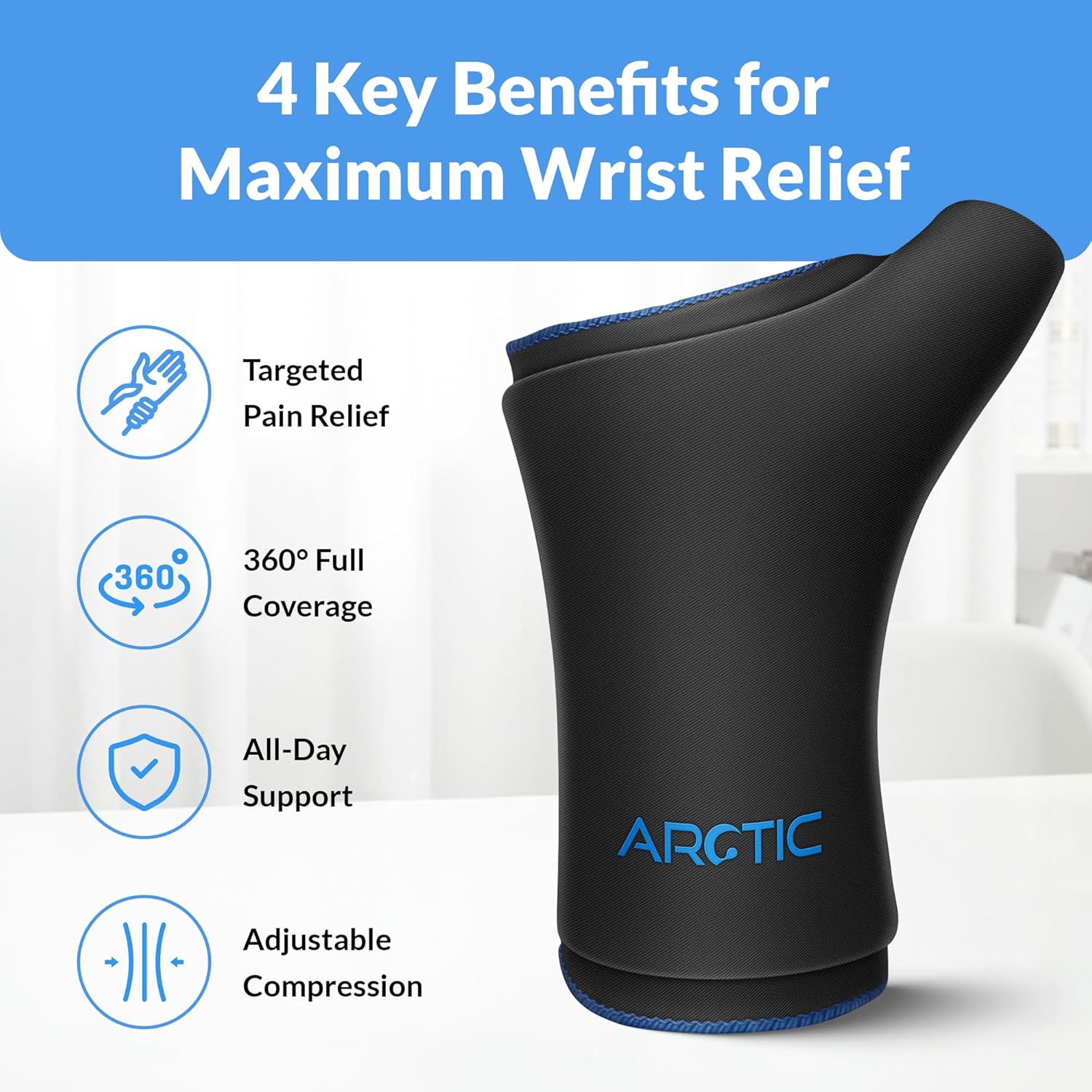 Two-Pack Reusable Thumb & Wrist Ice Pack, Hot Cold Compression for Hand Pain Relief

